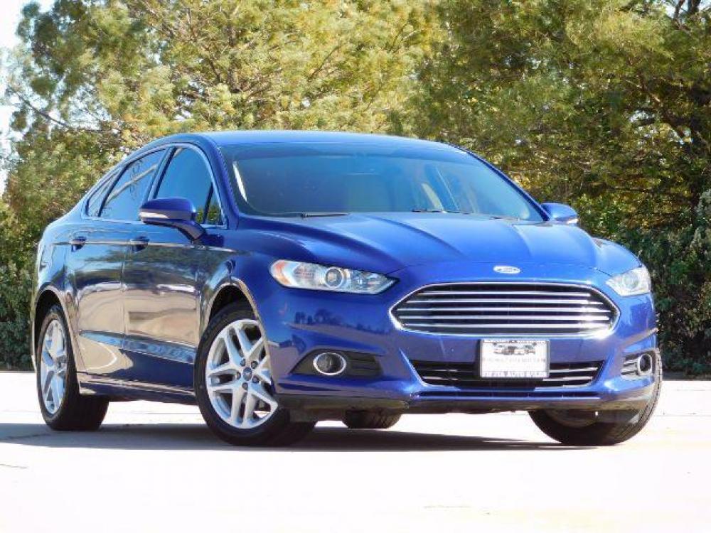 2016 Blue /Dune, leather Ford Fusion SE (3FA6P0HD1GR) with an 1.5L L4 DOHC 16V engine, 6-Speed Automatic transmission, located at 900 South McDonald Street, McKinney, TX, 75069, (972) 529-2992, 33.189335, -96.613403 - Photo #0