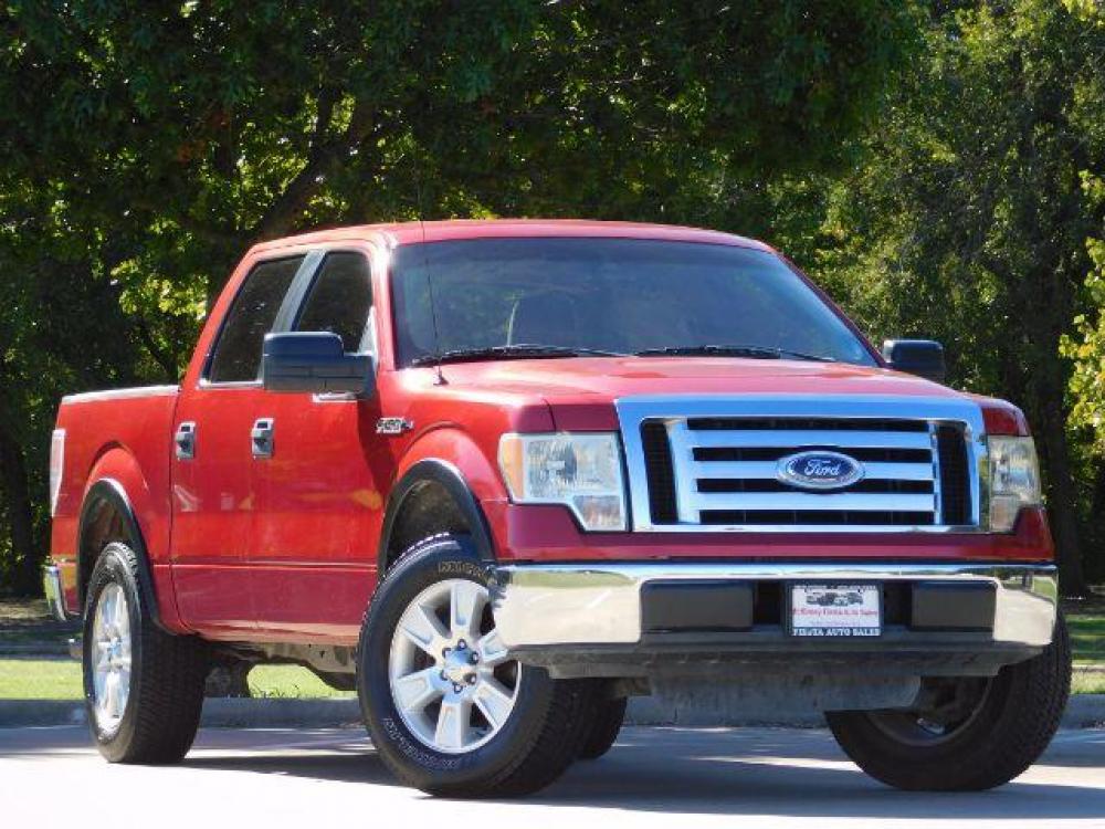 2010 Royal Red Metallic /Tan Cloth Interior Ford F-150 XLT SuperCrew 5.5-ft (1FTEW1C84AF) with an 4.6L V8 SOHC 24V engine, located at 900 South McDonald Street, McKinney, TX, 75069, (972) 529-2992, 33.189335, -96.613403 - Photo #0
