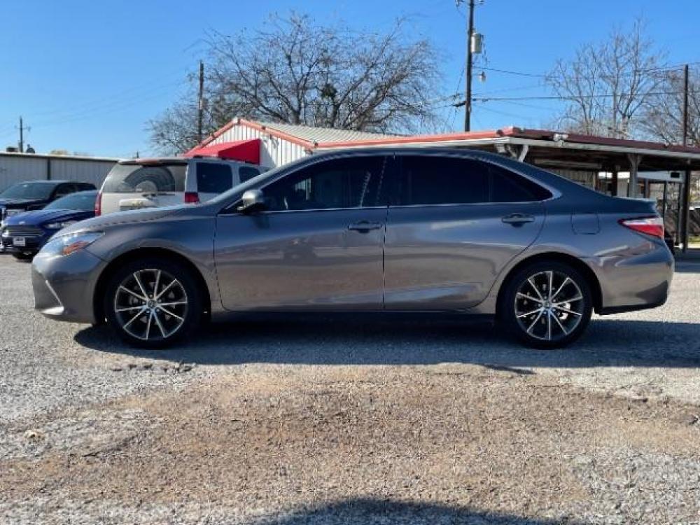 2017 Cosmic Gray Mica /Black, leather/suede Toyota Camry XSE (4T1BF1FKXHU) with an 2.5L L4 DOHC 16V engine, 6-Speed Automatic transmission, located at 900 South McDonald Street, McKinney, TX, 75069, (972) 529-2992, 33.189335, -96.613403 - Photo #1