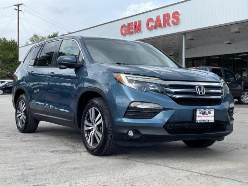 2016 Blue /Gray, leather Honda Pilot EXL 2WD (5FNYF5H88GB) with an 3.5L V6 SOHC 24V engine, 6-Speed Automatic transmission, located at 900 South McDonald Street, McKinney, TX, 75069, (972) 529-2992, 33.189335, -96.613403 - Photo #0