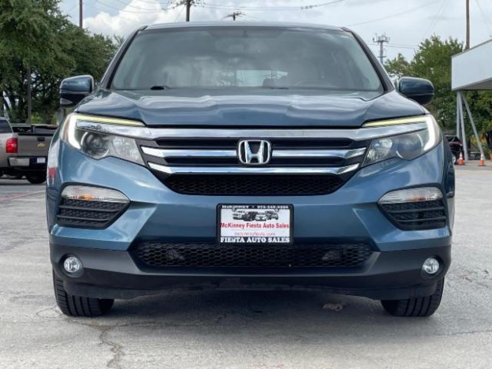 2016 Blue /Gray, leather Honda Pilot EXL 2WD (5FNYF5H88GB) with an 3.5L V6 SOHC 24V engine, 6-Speed Automatic transmission, located at 900 South McDonald Street, McKinney, TX, 75069, (972) 529-2992, 33.189335, -96.613403 - Photo #1