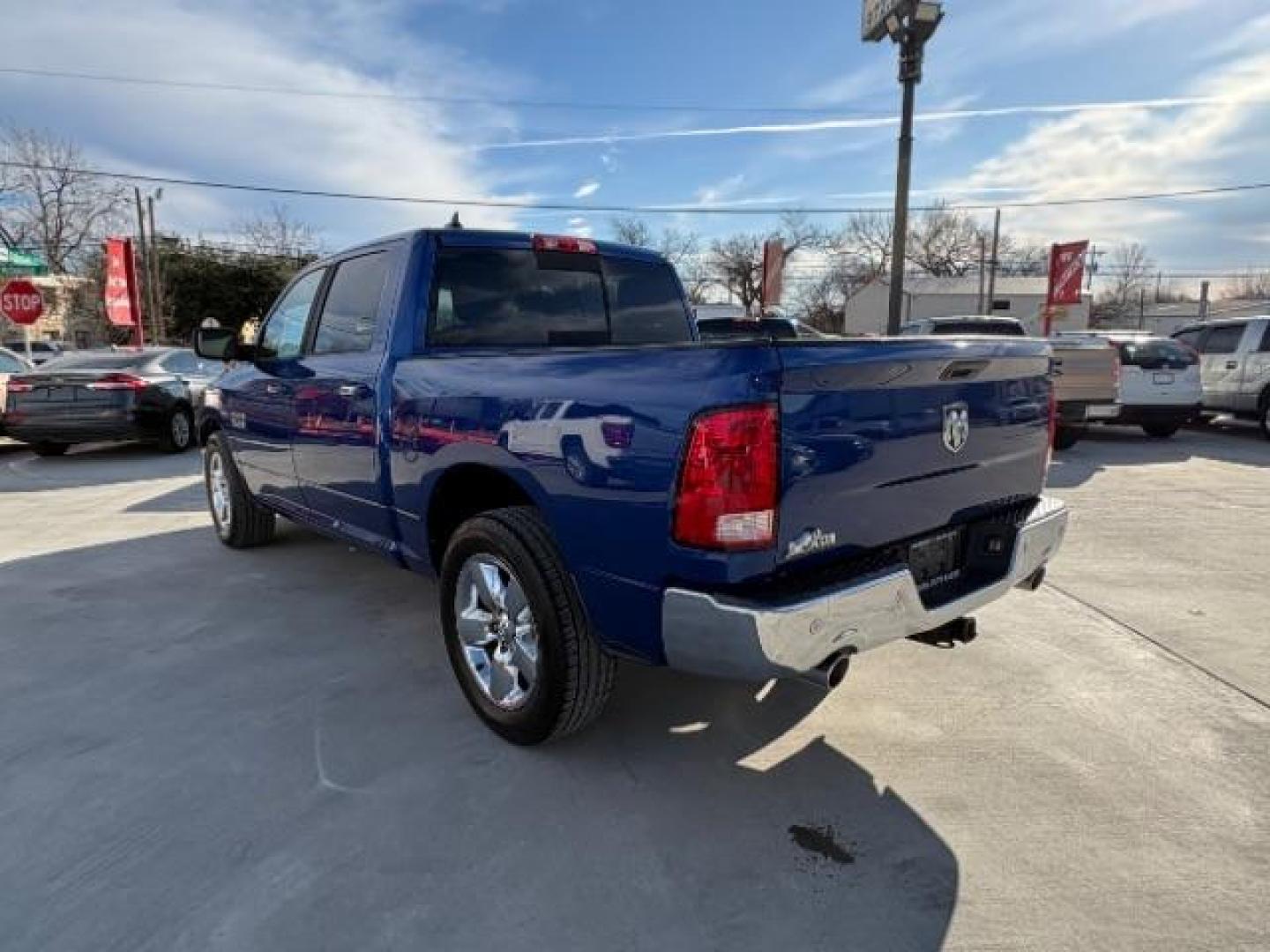 2015 Blue /Gray RAM 1500 SLT Crew Cab SWB 2WD (1C6RR6LT0FS) with an 5.7L V8 OHV 16V engine, 8-Speed Automatic transmission, located at 900 South McDonald Street, McKinney, TX, 75069, (972) 529-2992, 33.189335, -96.613403 - Photo#4