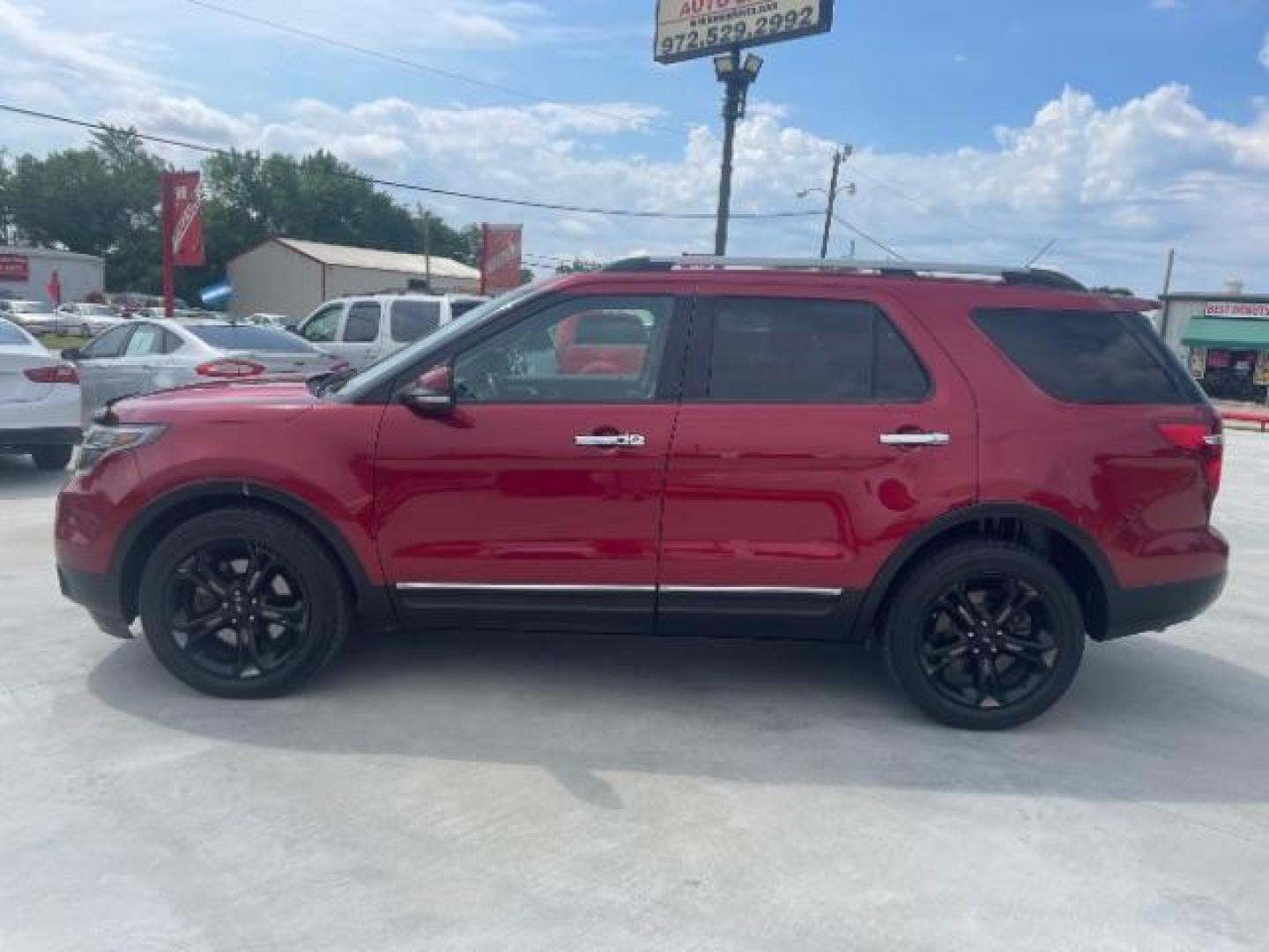 2015 Ruby Red Metallic Ti /Medium Light Stone, Ford Explorer Limited 4WD (1FM5K8F85FG) with an 3.5L V6 DOHC 24V engine, 6-Speed Automatic transmission, located at 900 South McDonald Street, McKinney, TX, 75069, (972) 529-2992, 33.189335, -96.613403 - Photo#3