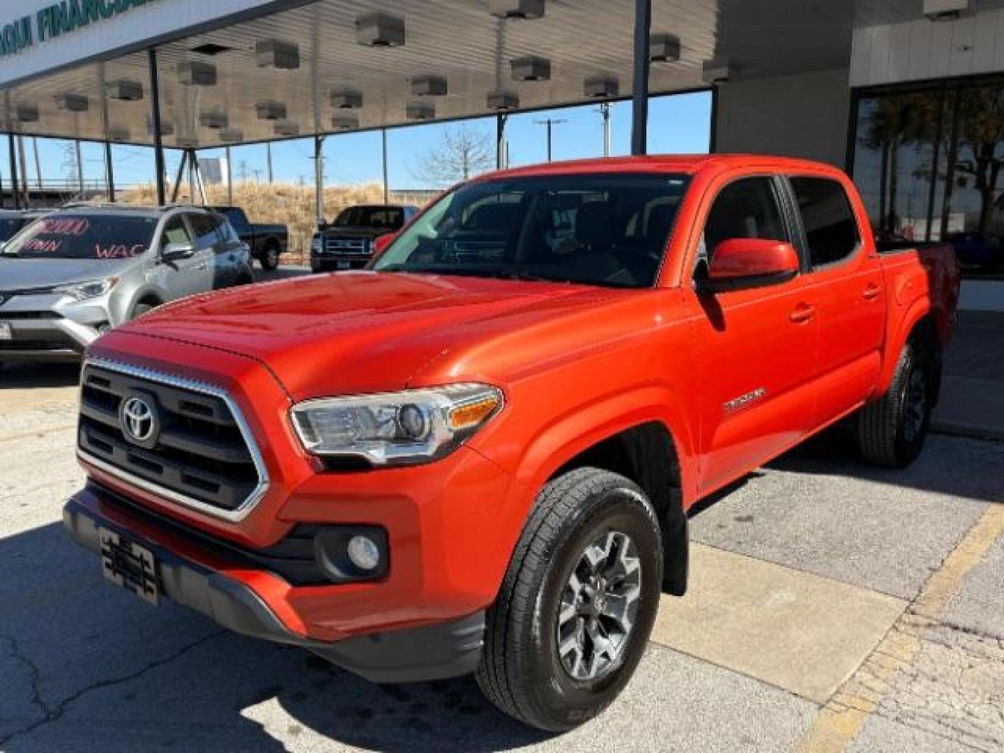 2016 Inferno /Cement Gray Toyota Tacoma SR5 V6 | TRD Sport | TRD Off Road (5TFAZ5CN9GX) with an 3.5L V-6 port/direct injection engine, Automatic transmission, located at 900 South McDonald Street, McKinney, TX, 75069, (972) 529-2992, 33.189335, -96.613403 - Photo#2