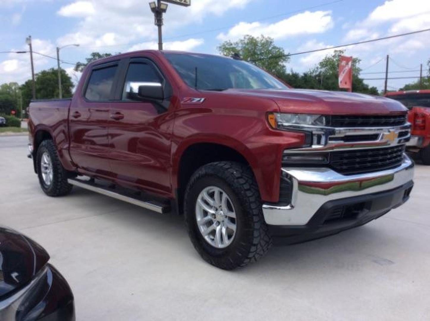 2019 Cajun Red Tintcoat /Gideon/Very Dark Atmosphere Chevrolet Silverado 1500 LT (1GCUYDED5KZ) with an EcoTec3 5.3L V-8 gasoline direct injection engine, located at 900 South McDonald Street, McKinney, TX, 75069, (972) 529-2992, 33.189335, -96.613403 - Photo#0